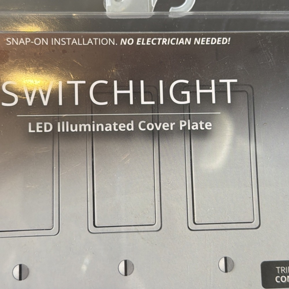 Snap Power LED Illuminated Cover Plate For Triple Rocker Switch White Auto NEW - Picture 3 of 6